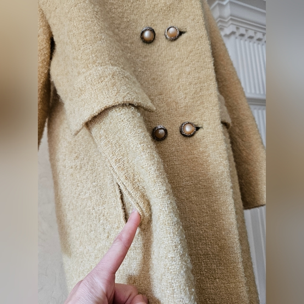 Vintage Detroit Himelhoch's 1960s Wool bouclé swing coat-Size Small - Picture 3 of 10